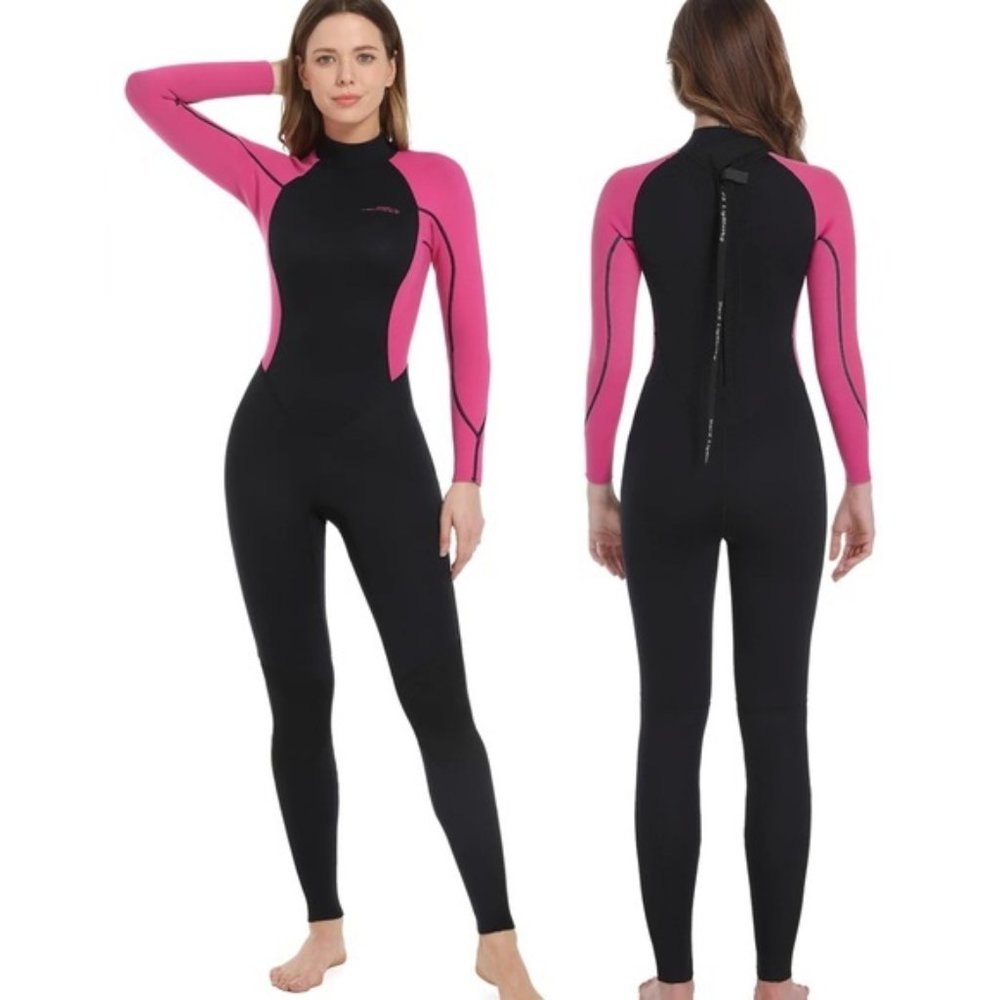 NTW Dark Lightning Pink & Black 3mm Neoprene Full Wetsuit
